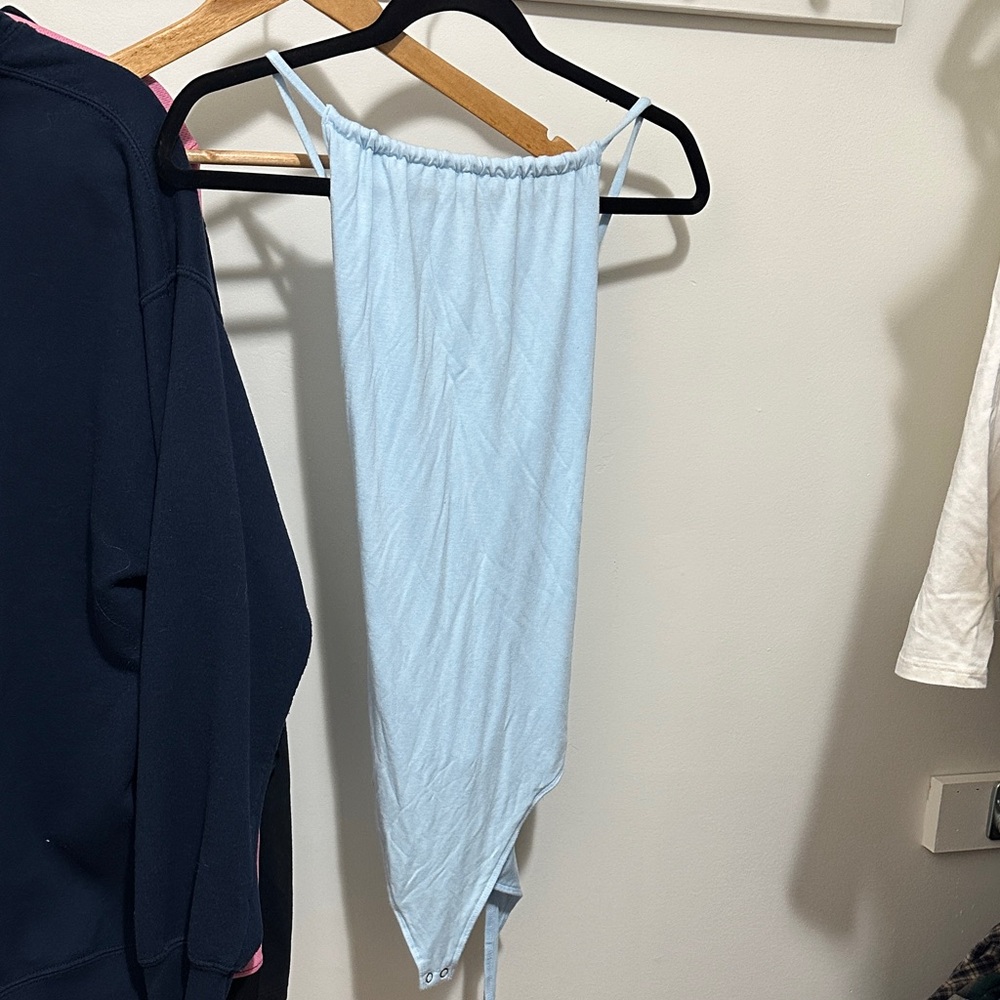 NWT American Eagle Outfitters Light Blue Bodysuit